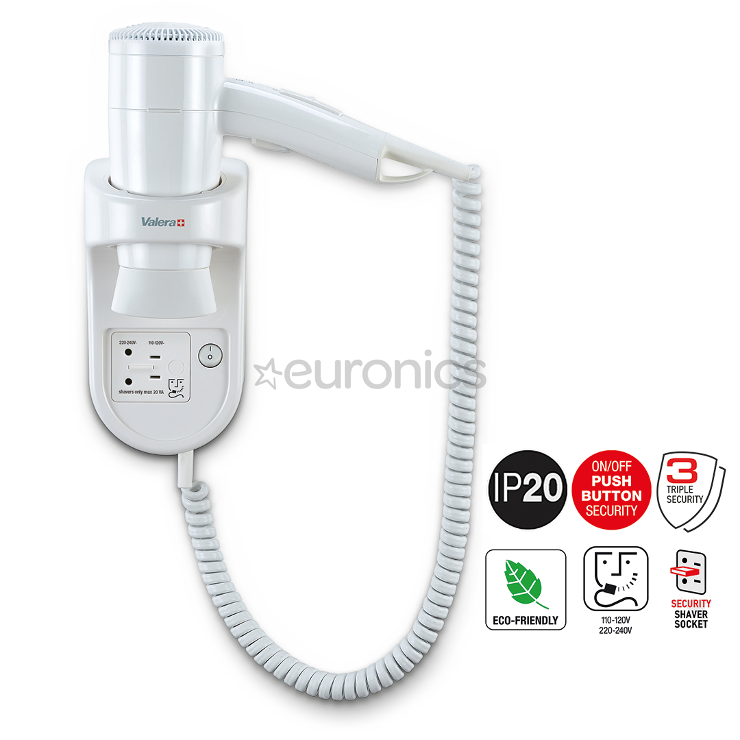 Wall-mounted hair dryer Valera Premium Smart 1200 Shaver