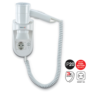 Wall-mounted hair dryer Valera Premium Smart 1600 Socket