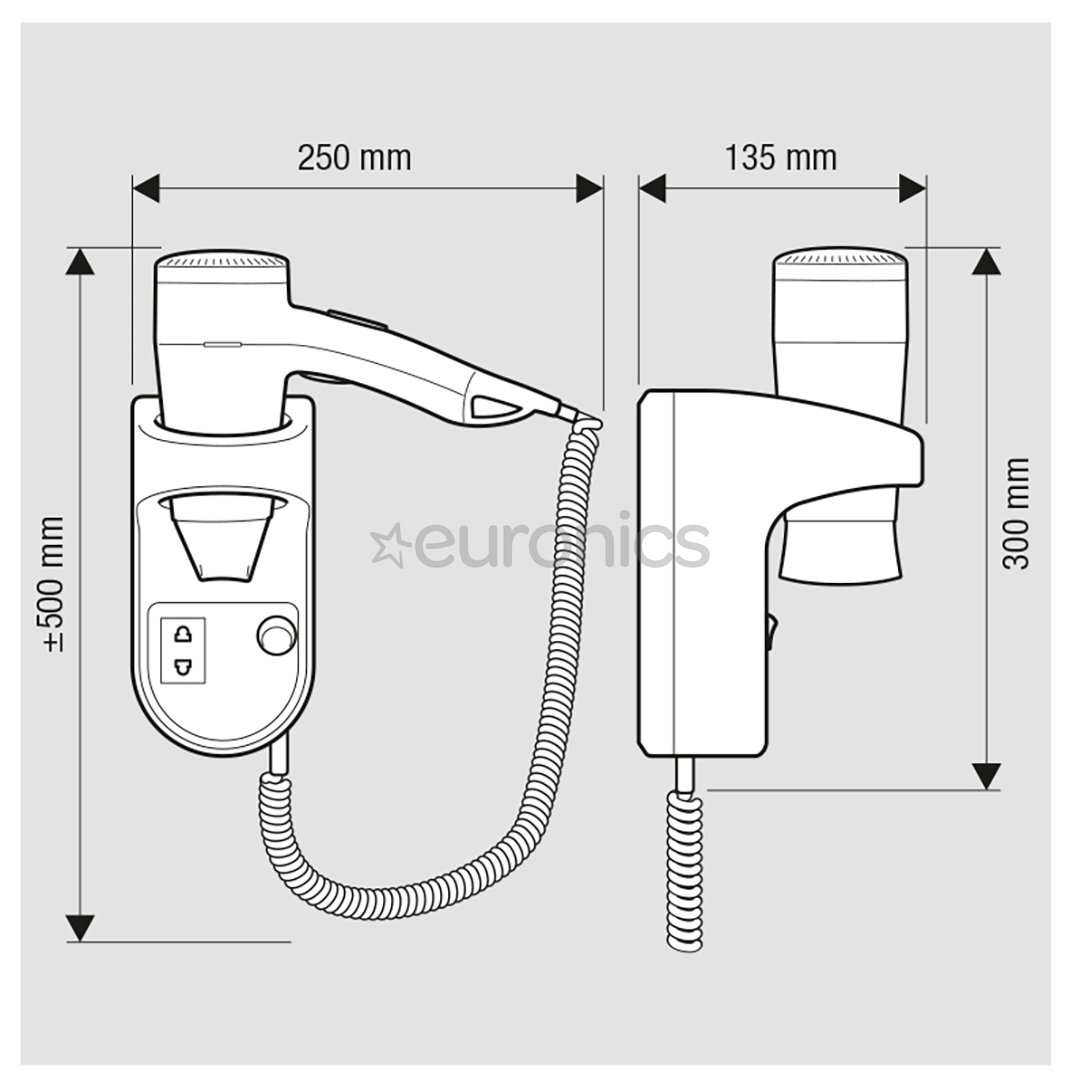 Seinale kinnitatav föön Valera Premium Smart 1600 Socket