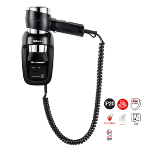 Seinale kinnitatav föön Valera Action PROTECT 1600 Shaver 542.06/044.06BLACK