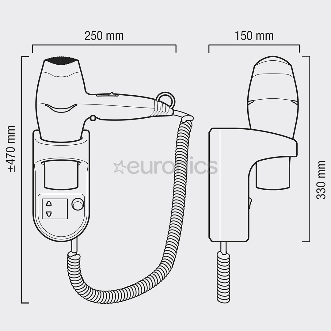 Seinakinnitusega föön Valera Excel 1600 Shaver