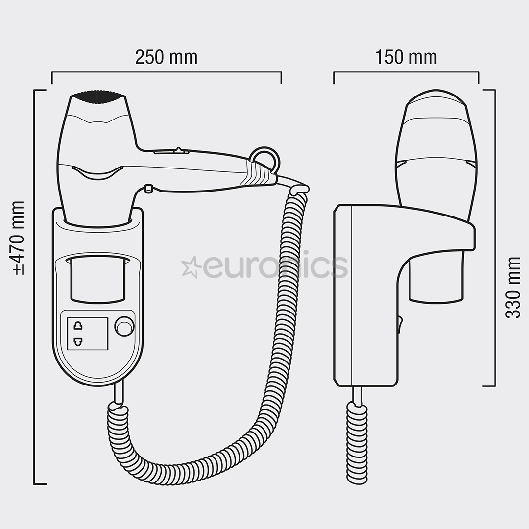 Seinale kinnitatav föön Valera Excel 1600 Shaver