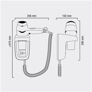 Seinale kinnitatav föön Valera Excel PROTECT 1600 Shaver