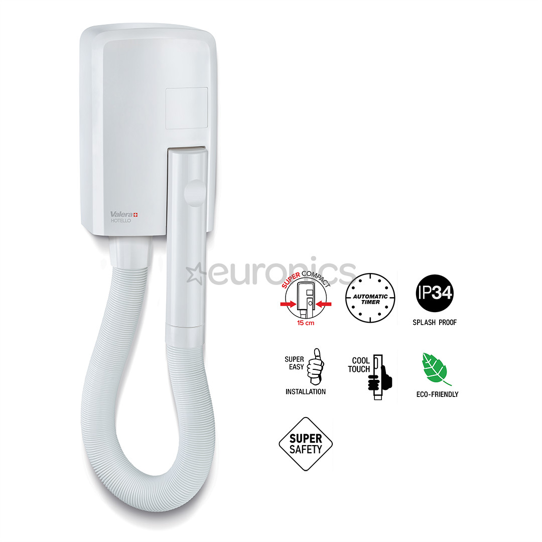 Valera Hotello, 1200 Вт, белый - Настенный фен