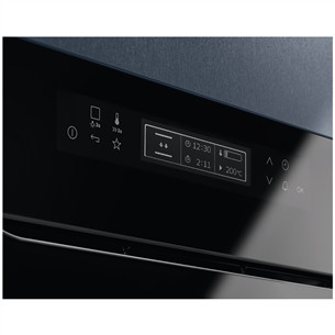 Electrolux, 72 L, pyrolytic cleaning, black - Built-in oven with steam function
