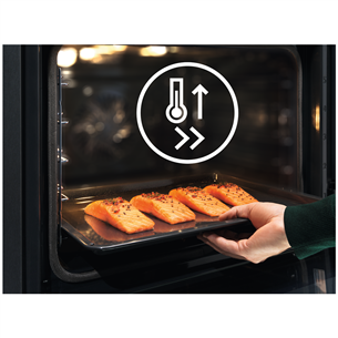 Electrolux, 72 L, pyrolytic cleaning, black - Built-in oven with steam function
