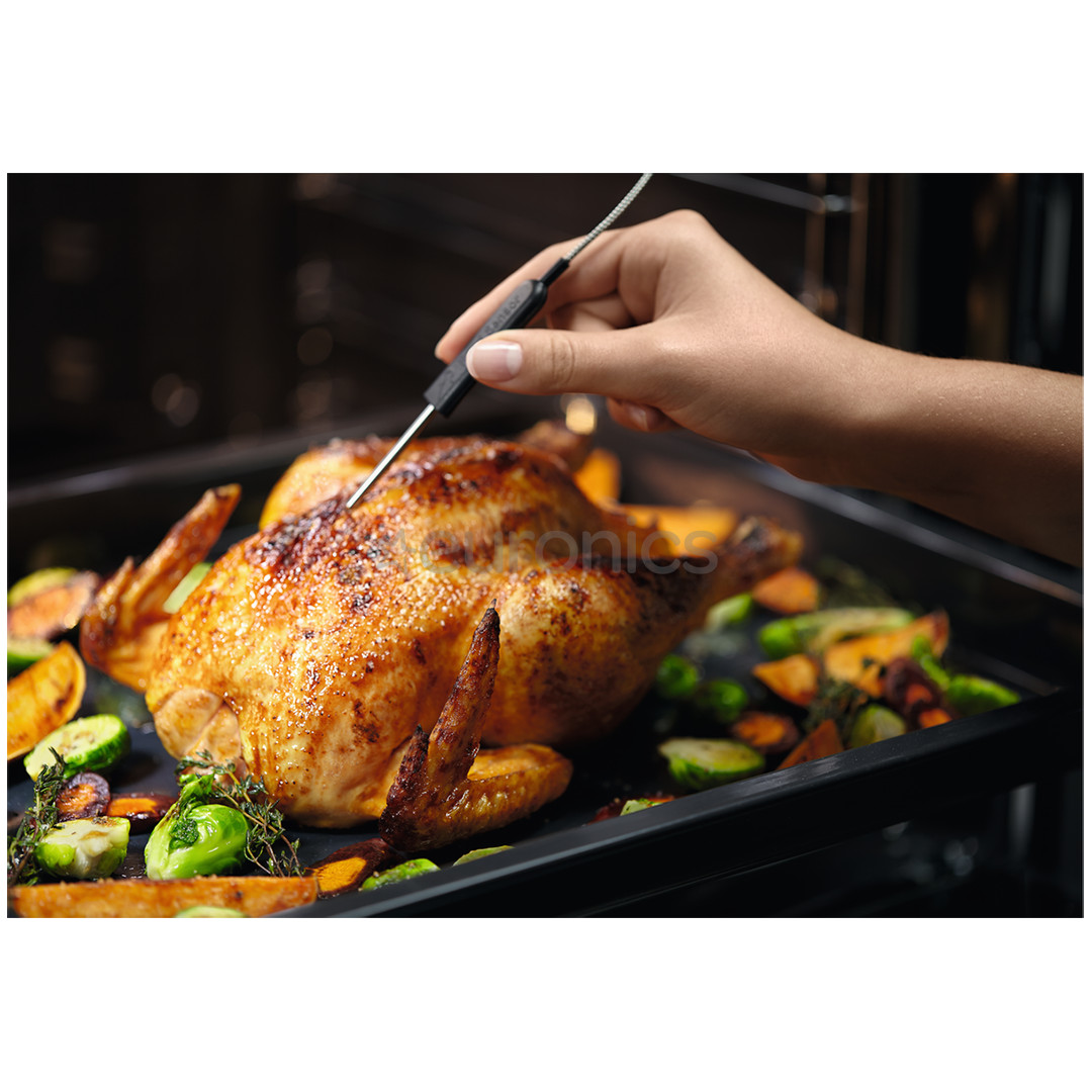 Electrolux, 72 L, pyrolytic cleaning, black - Built-in oven with steam function