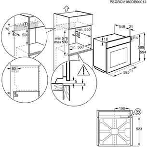 Integreeritav aurufunktisooniga ahi Electrolux (pürolüütiline puhastus)