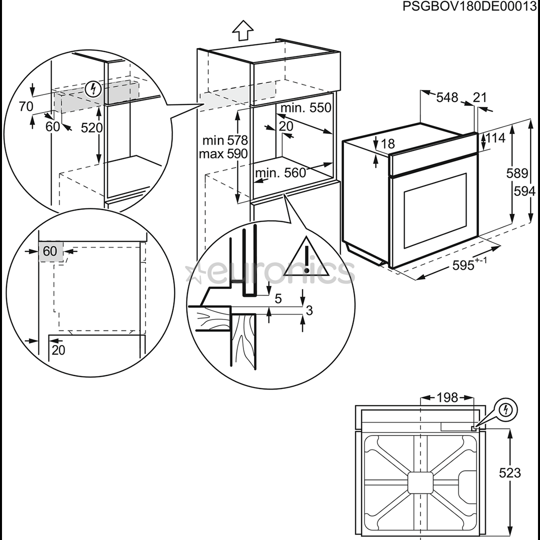 Integreeritav aurufunktisooniga ahi Electrolux (pürolüütiline puhastus)