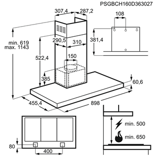 Cooker hood AEG (779 m³/h)