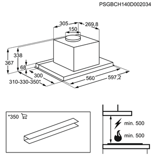 Built-in cooker hood AEG (603 m³/h)