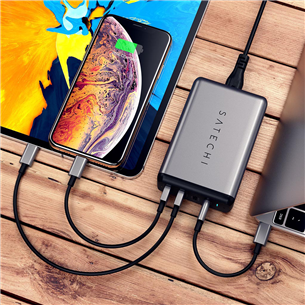 Vooluadapter Satechi 75W 2x USB-C ja 2x USB-A