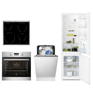 Built-in set Electrolux (oven, hob, refrigerator and dishwasher)