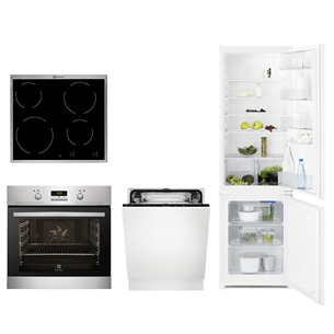 Built-in set Electrolux (oven, hob, refrigerator and dishwasher)