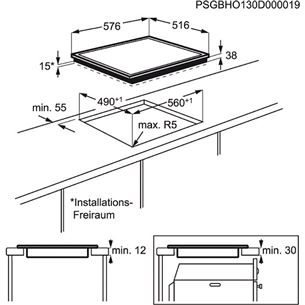 Built-in set Electrolux (oven, hob, refrigerator and dishwasher)