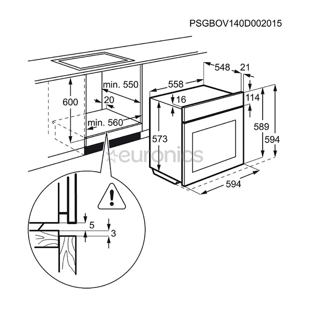 Built-in set Electrolux (oven, hob, refrigerator and dishwasher)