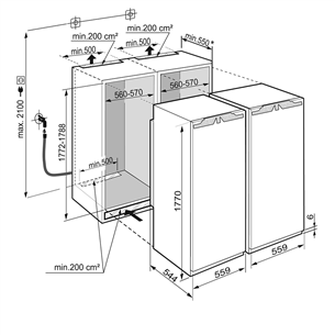 Integreeritav SBS komplekt Liebherr (120 cm)