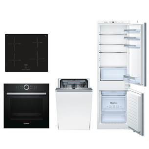 Built-in set Bosch (oven, hob, refrigerator and dishwasher)