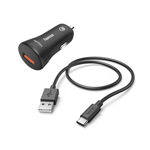 Автомобильное зарядное устройство USB-C Hama QC 3.0