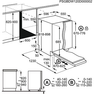 Built-in dishwasher Electrolux / 15 place settings
