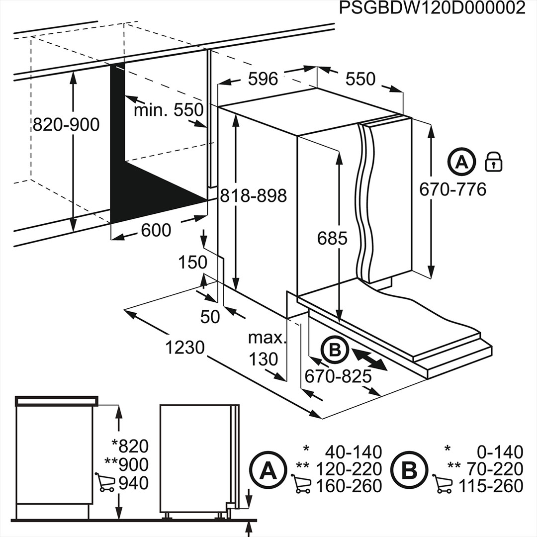 Built-in dishwasher Electrolux / 15 place settings