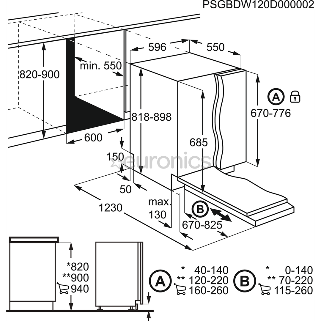 Built-in dishwasher AEG (13 place settings)