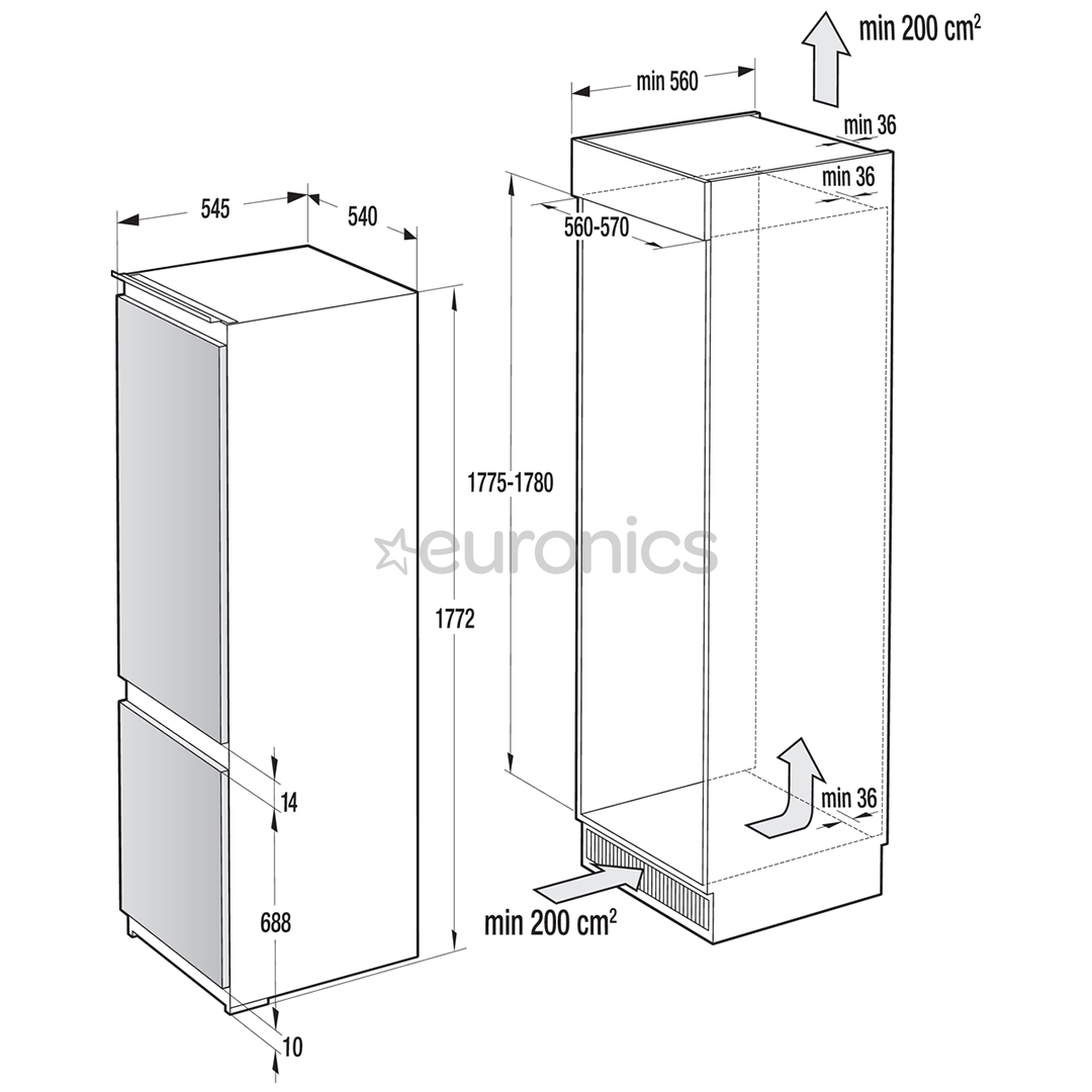 Integreeritav külmik Gorenje (178 cm)
