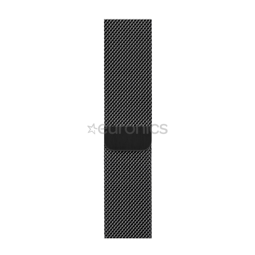 Vahetusrihm Apple Watch Space Black Milanese Loop 44mm