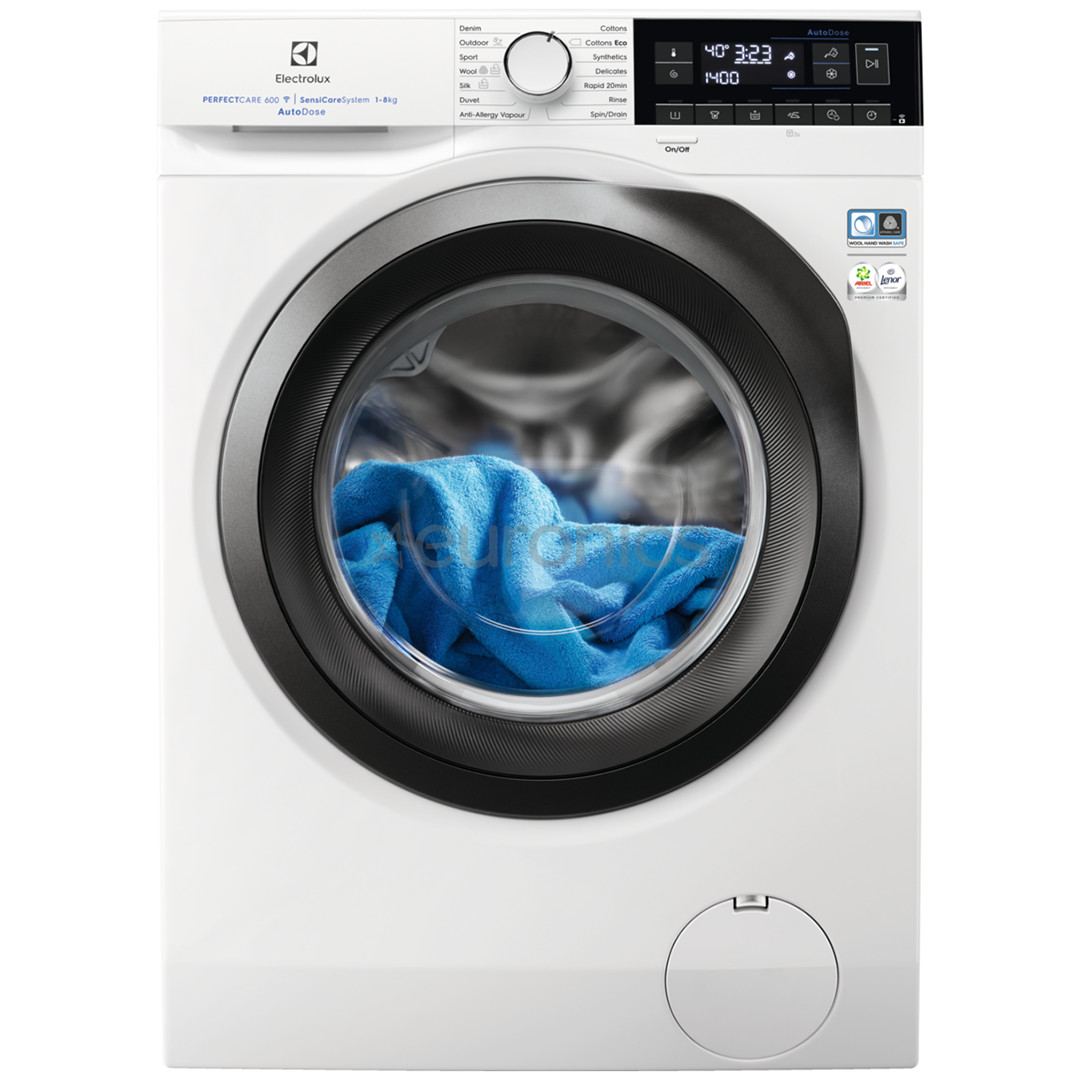 Electrolux 8 kg, sügavus 63,6 cm, 1400 p/m - Eestlaetav pesumasin