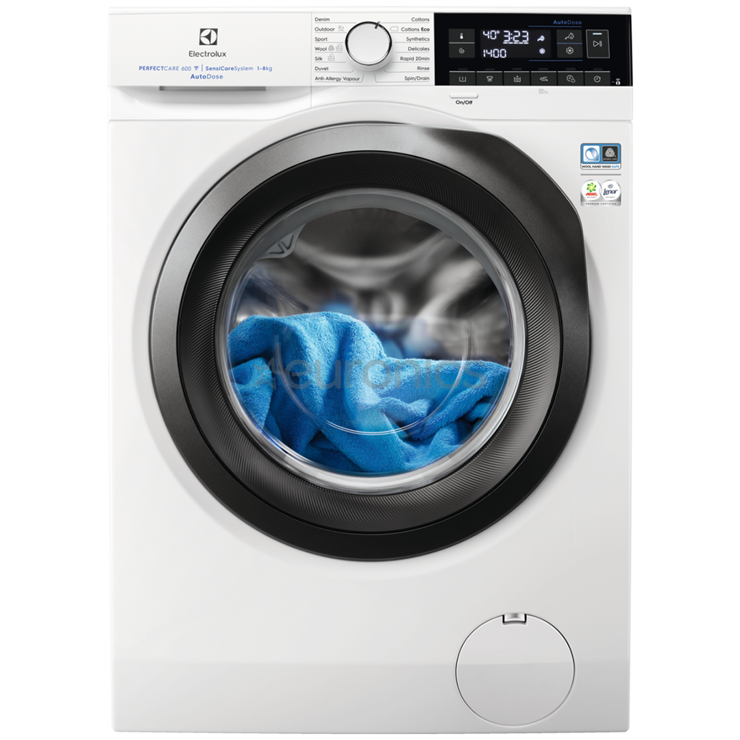 Electrolux 8 kg, sügavus 63,6 cm, 1400 p/m - Eestlaetav pesumasin