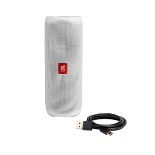 JBL Flip 5, white - Portable Wireless Speaker