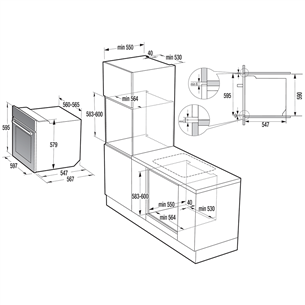 Built-in oven Gorenje (pyrolytic cleaning)