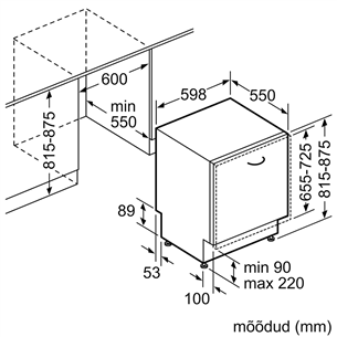 Built-in dishwasher Bosch (13 place settings)