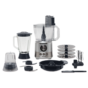 Stollar Multi Food Processor, 3 L/1.5 L, 1000 W, grey - Food processor SPP800