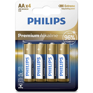 Philips Premium Alkaline, AA, 4 pcs - Battery