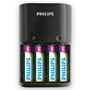 Laadija Philips + 4 x AA 2100 mah