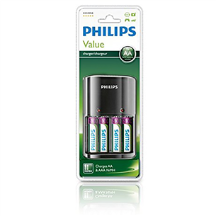 Laadija Philips + 4 x AA 2100 mah