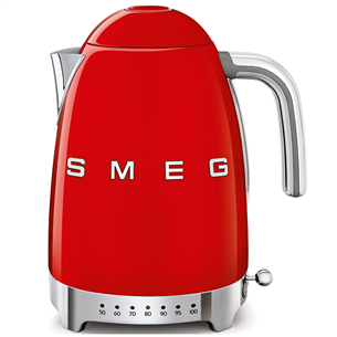 Smeg 50'ndate stiil, reguleeritav temperatuur, 1,7 L, punane - Veekeetja