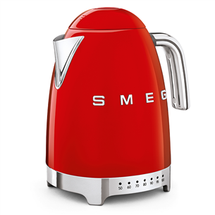 Smeg 50'ndate stiil, reguleeritav temperatuur, 1,7 L, punane - Veekeetja