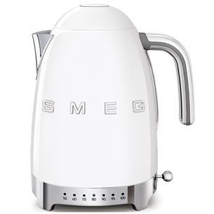 Smeg 50'ndate stiil, reguleeritav temperatuur, 1,7 L, valge - Veekeetja KLF04WHEU