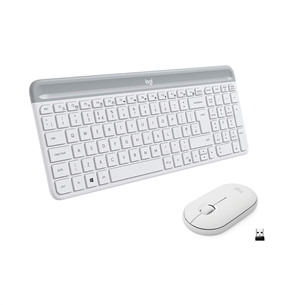 Logitech Slim Combo MK470, SWE, valge - Juhtmevaba klaviatuur + hiir