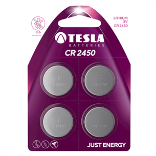 4 x Battery Tesla CR2450 TESLA-CR2450LI4
