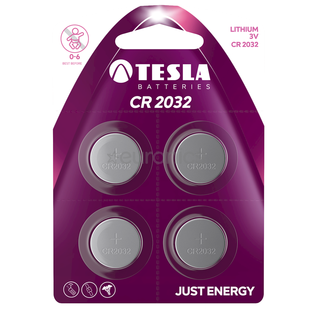 4 x Battery Tesla CR2032