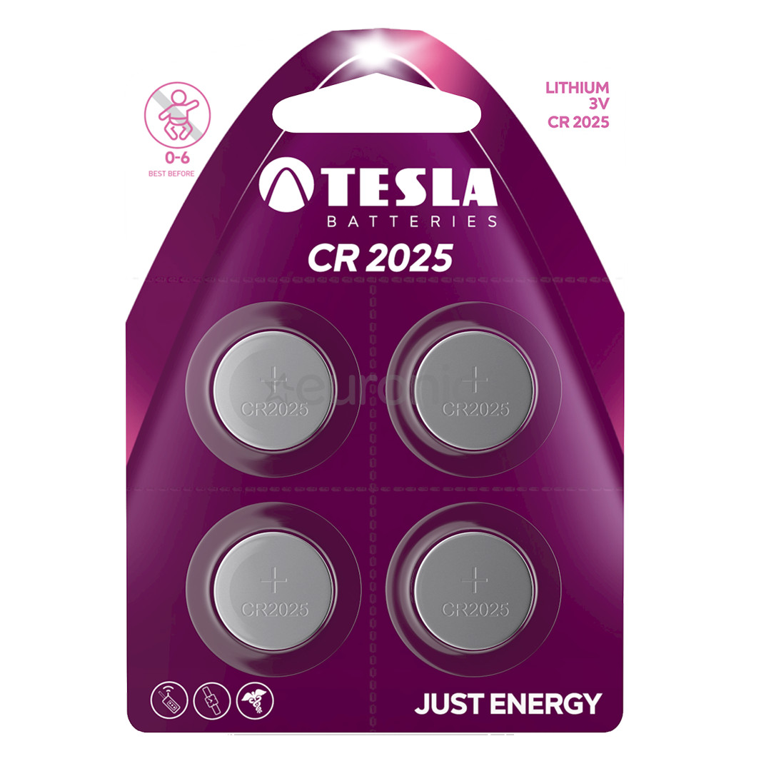 4 x Patarei Tesla CR2025