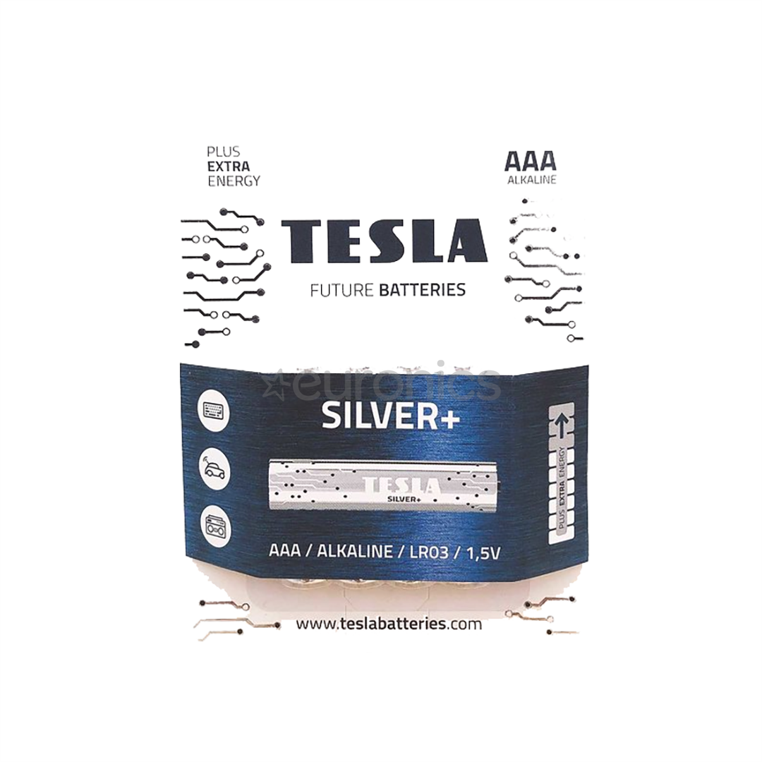 Tesla SILVER+, AAA/LR03, 4 шт. - Батарейки