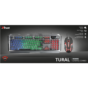 Juhtmega klaviatuur + hiir Trust GXT 845 Tural Gaming Combo (SWE)