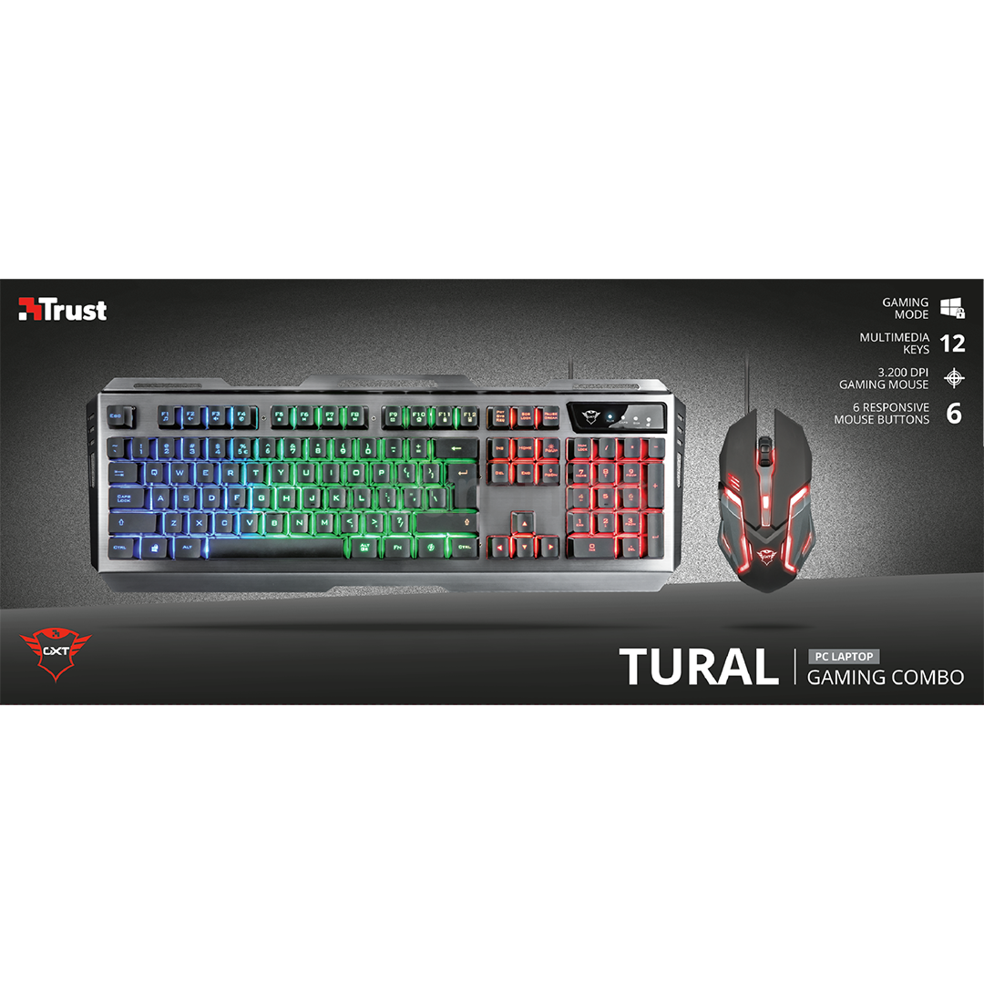 Клавиатура + мышь Trust GXT 845 Tural Gaming Combo (SWE)