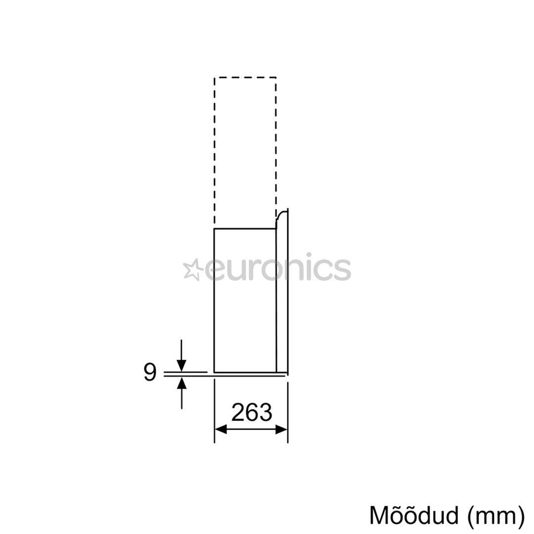 Bosch, 739 m³/h, laius 59 cm, must/roostevaba teras - Õhupuhasti