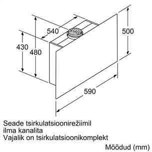 Bosch, 739 м³/ч, ширина 59 см, черный/нерж. сталь - Вытяжка