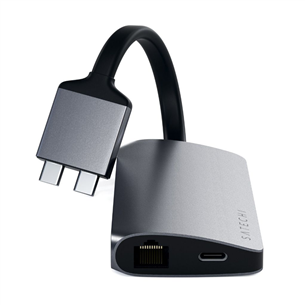 Satechi Multimedia Dual 4K HDMI, USB-C, grey - Hub